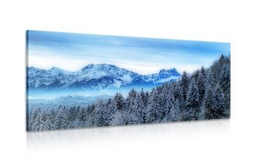 CANVAS PRINT FROZEN MOUNTAINS - PICTURES OF NATURE AND LANDSCAPE - PICTURES