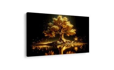 OBRAZ ŚWIETLISTE DRZEWO ŻYCIA NOCĄ - OBRAZY DRZEWA ŻYCIA - OBRAZY