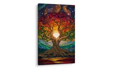 OBRAZ MYSTICKÝ STROM ŽIVOTA A HVĚZDY - OBRAZY STROMY ŽIVOTA - OBRAZY