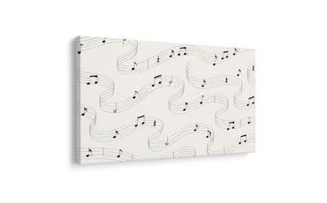 WANDBILD MUSIKALISCHE NOTEN AUF WELLEN - MUSIKBILDER - BILDER