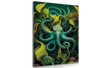 CANVAS PRINT SURREALISTIC OCTOPUS - PICTURES UNDERWATER WORLD - PICTURES