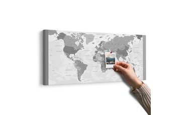 PARAFA KÉP RÉSZLETES VILÁG TÉRKÉP FEKETE FEHÉRBEN - PARAFA KÉPEK - KÉPEK