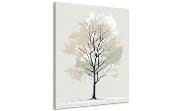 CANVAS PRINT MINIMALISTIC TREE - PICTURES OF TREES AND LEAVES - PICTURES