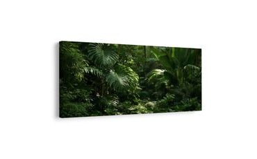 TABLEAU SUR TOILE – FORÊT TROPICALE LUXURIANTE DE FEUILLAGES - TABLEAUX ARBRES ET FEUILLES - TABLEAUX