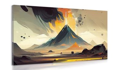 CANVAS PRINT ACTIVE VOLCANO - PICTURES MOUNTAINS - PICTURES