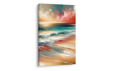 OBRAZ MOŘE PŘI ZÁPADU SLUNCE - OBRAZY MOŘE A PLÁŽ - OBRAZY