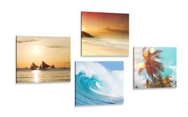 CANVAS PRINT SET LIFE BY THE SEA - SET OF PICTURES - PICTURES