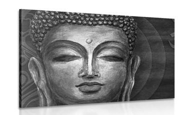 KÉP ARANY BUDDHA FEKETE FEHÉRBEN - FEKETE-FEHÉR KÉPEK - KÉPEK