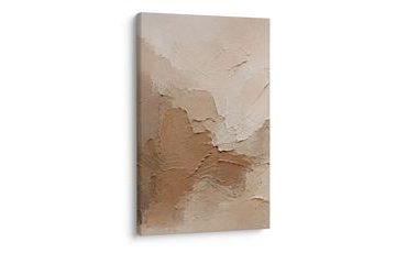 TABLEAU SUR TOILE – ABSTRACTION DÉLICATE AUX TONS TERREUX - PEINTURES ABSTRAITES - TABLEAUX