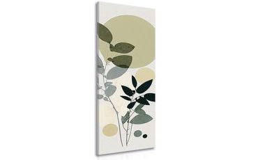 CANVAS PRINT BOHO PLANTS IN A STYLISH DESIGN - PICTURES OF TREES AND LEAVES - PICTURES