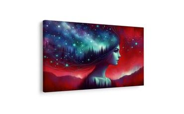 OBRAZ ŽENA S HVĚZDNOU KRAJINOU - OBRAZY ŽENY - OBRAZY