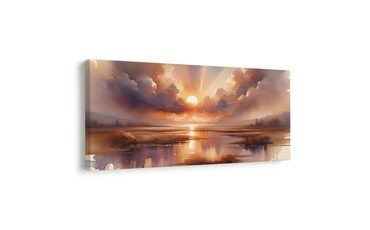 OBRAZ SŁOŃCE NAD SPOKOJNĄ TAFLĄ - OBRAZY WSCHODU I ZACHODU SŁOŃCA - OBRAZY