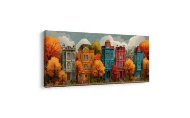 OBRAZ HISTORICKÉ DOMY V PODZIMU - BAREVNÉ DOMY - PICTURES