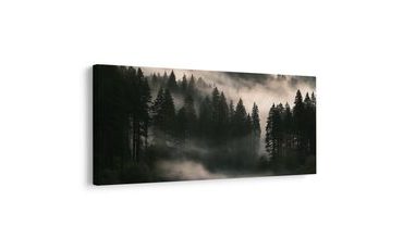 TABLEAU SUR TOILE – BRUME MATINALE AU-DESSUS DE LA FORÊT - TABLEAUX FORÊT - TABLEAUX