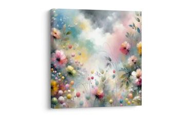 OBRAZ BAREVNÉ KVĚTY V AKVARELU - OBRAZY KVĚTŮ - OBRAZY