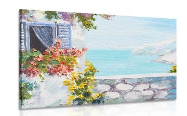 QUADRO CASA SUL MARE - QUADRI DI NATURA E PAESAGGIO - QUADRI