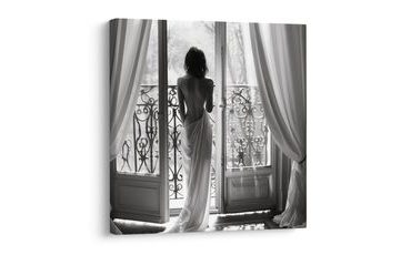 SLIKA ŽAMETNO JUTRO OB OKNU - SLIKE ŽENSKE - SLIKE