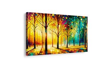 WANDBILD WALDGLASFENSTER - BILDER WALD - BILDER