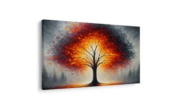OBRAZ ZÁŘIVÝ STROM ŽIVOTA V PODZIMNÍ KRAJINĚ - OBRAZY STROMY ŽIVOTA - OBRAZY