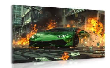 TABLOU LAMBORGHINI VERDE HURACAN - DOVIDO CHALLENGE - TABLOURI