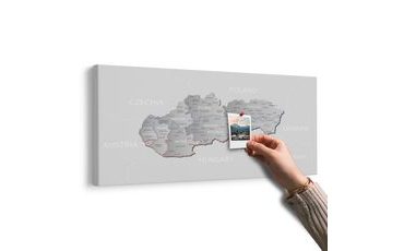 PARAFA KÉP SZÜRKE SZLOVÁKIA TÉRKÉPE VISSZAFOGOTT KONTRASZTTAL - PARAFA KÉPEK - KÉPEK