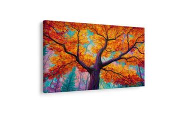 OBRAZ BAREVNÝ STROM ŽIVOTA V PODZIMU - OBRAZY STROMY ŽIVOTA - OBRAZY