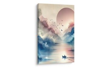 WANDBILD NEBLIGE BERGE - BILDER SEEN - BILDER