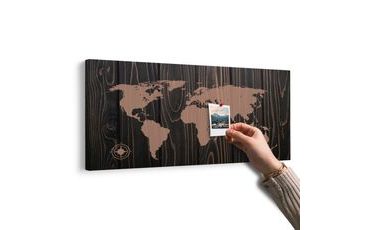 КАРТИНА ВЪРХУ КОРК – КАРТА С КОМПАС НА ДЪРВО - КАРТИНИ ВЪРХУ КОРК - КАРТИНИ