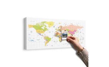 OBRAZ NA KORKU MAPA NA BÍLÉM POZADÍ - OBRAZY NA KORKU - OBRAZY