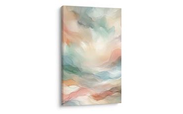 OBRAZ JEMNÉ PASTELOVÉ VLNY - ABSTRAKTNÍ OBRAZY - OBRAZY