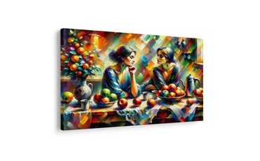 OBRAZ DÁMY U STOLU S OVOCEM - OBRAZY ŽENY - OBRAZY