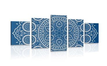 5-DIELNY OBRAZ JEMNÁ ETNICKÁ MANDALA - OBRAZY FENG SHUI - OBRAZY