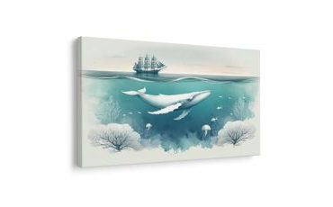 OBRAZ VEĽRYBA A KORALY POD HLADINOU - OBRAZY VEĽRYBY - OBRAZY