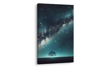 WANDBILD LEBENSBAUM UND GALAXIE - BILDER BÄUME DES LEBENS - BILDER