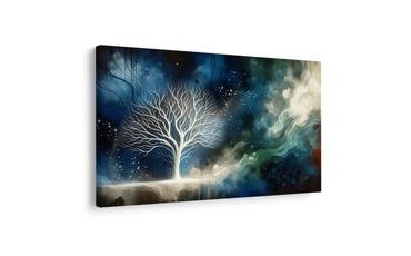 WANDBILD BAUM DES LEBENS IM NÄCHTLICHEN UNIVERSUM - BILDER BÄUME DES LEBENS - BILDER