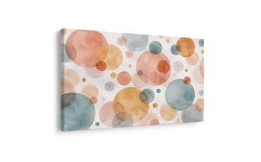 WANDBILD AQUARELLKREISE IN PASTELLTÖNEN - WANDBILDER ABSTRAKTE FORMEN - BILDER