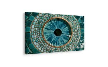 WANDBILD TÜRKISES AUGE IM MOSAIK - WANDBILDER NACH MOTIV - BILDER