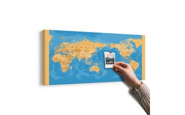 OBRAZ NA KORKU MAPA SVĚTA V ZAJÍMAVÉM PROVEDENÍ - OBRAZY NA KORKU - OBRAZY