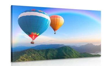 WANDBILD ABENTEUERLICHE LUFTBALLONS - BILDER VON NATUR UND LANDSCHAFT - BILDER