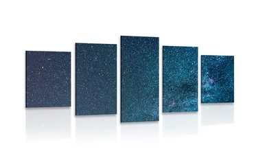 QUADRO IN 5 PARTI STELLE DELLA VIA LATTEA - QUADRI DELLO SPAZIO E DELLE STELLE - QUADRI