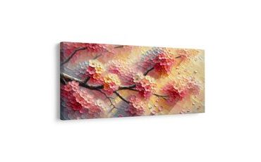 WANDBILD ROMANTISCHE BLÜTEN AM ZWEIG - BILDER BLUMEN - BILDER