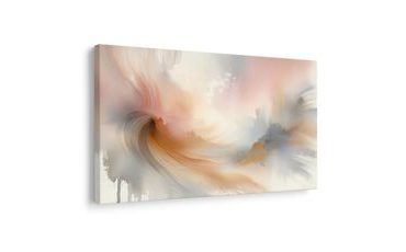 TABLEAU SUR TOILE – TOUCHES DÉLICATES EN AQUARELLE - IMAGES FORMES ABSTRAITES - TABLEAUX