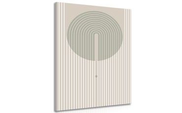 OBRAZ STYLOVÝ VZOR S KRUHEM MID-CENTURY - ABSTRAKTNÍ OBRAZY - OBRAZY