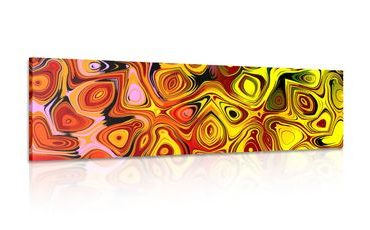 OBRAZ KREATIVNÍ UMĚNÍ V ODSTÍNECH ČERVENÉ A ŽLUTÉ - ABSTRAKTNÍ OBRAZY - OBRAZY