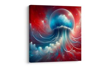 OBRAZ ÉTERICKÁ MEDÚZA V OBLACÍCH - OBRAZY PODMOŘSKÝ SVĚT - OBRAZY