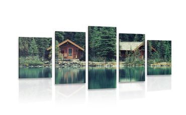 5-PIECE CANVAS PRINT YOHO PARK IN CANADA - PICTURES OF NATURE AND LANDSCAPE - PICTURES