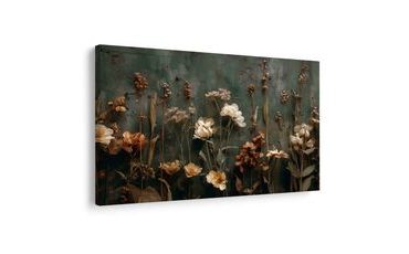 WANDBILD ROMANTISCHE TROCKENBLUMEN - BILDER BLUMEN - BILDER