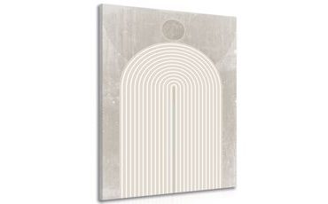 OBRAZ MODERNÍ BÉŽOVÁ DUHA MID-CENTURY - ABSTRAKTNÍ OBRAZY - OBRAZY