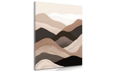 CANVAS PRINT ABSTRACT MOUNTAIN SHAPES - PICTURES OF ABSTRACT SHAPES - PICTURES