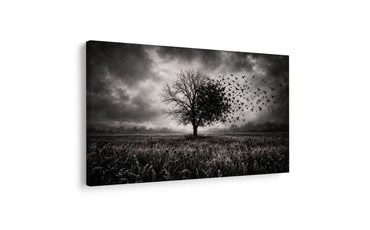 WANDBILD LEBENSBAUM IM STURM - HALLOWEEN- UND HORROR-BILDER - BILDER